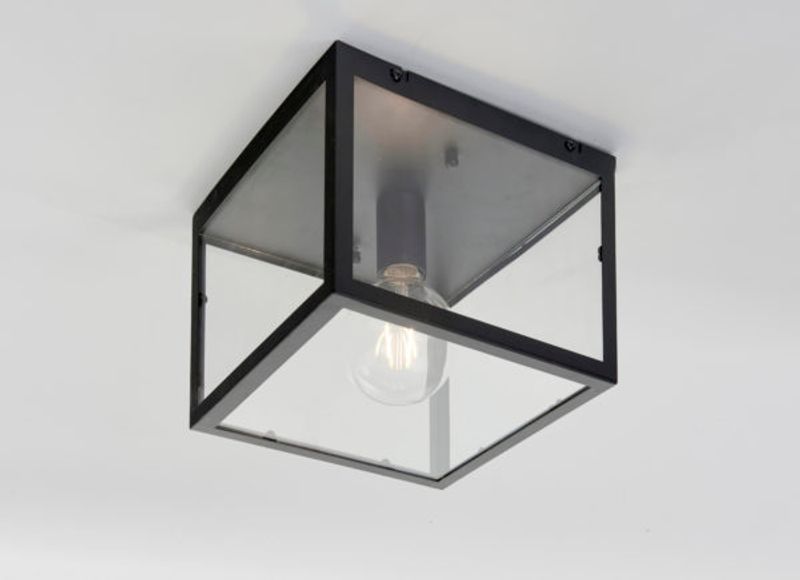 Plafond Dovre Sort/glass D 25 cm