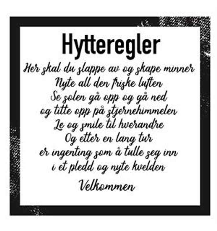 Servietter Hytteregler a 20 stk 33x33 cm