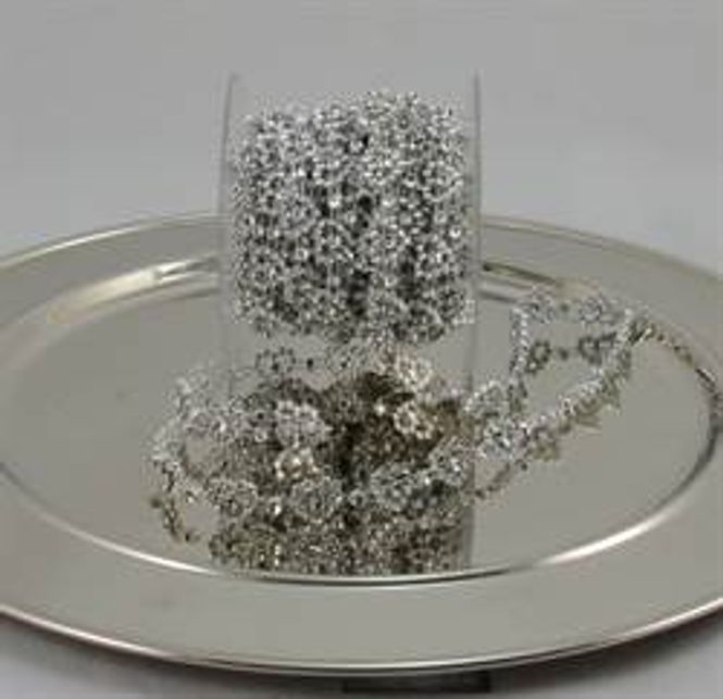 Hovedbilde Bling-remse blomst sølv, ...
