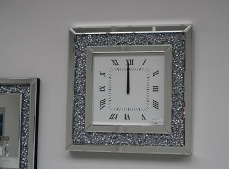 Klokke firekantet  51 x 51 x 5 cm