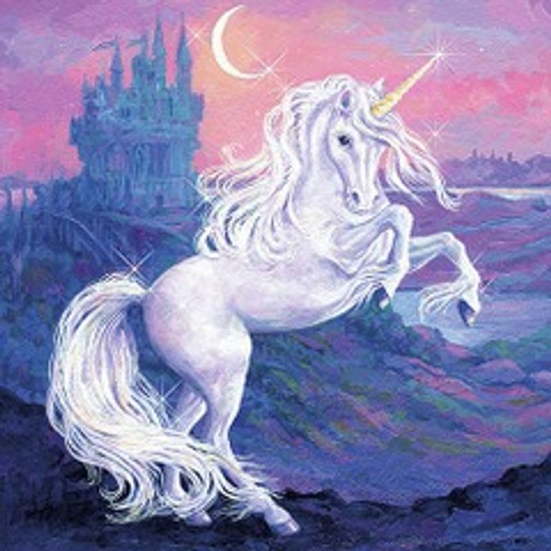 Serviett Fantasy unicorn 33x33 cm 