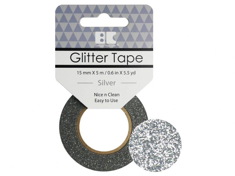 Glitter Tape sølv