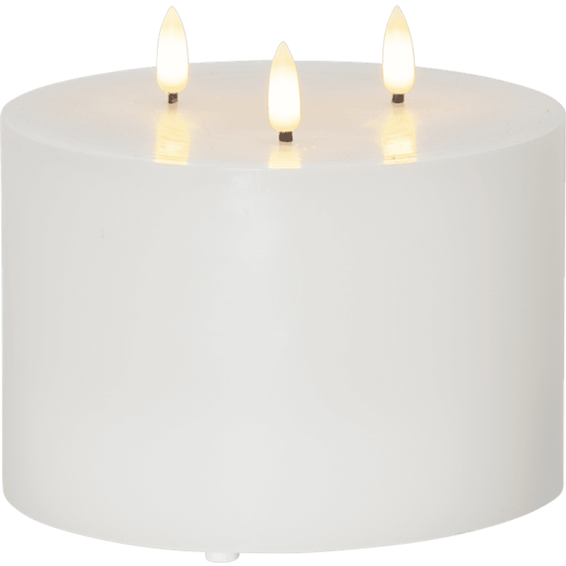 Kubbelys med 3 flammer batteri 15x13 cm