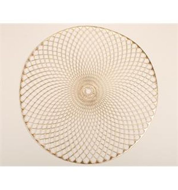 Hovedbilde Dekkebrikke PVC gull dia.38cm