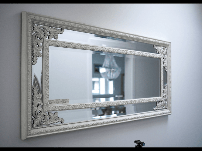Hovedbilde Speil 120x80 med antikk decor