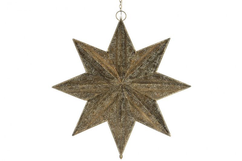 Adventstjerne Metall mørk gull