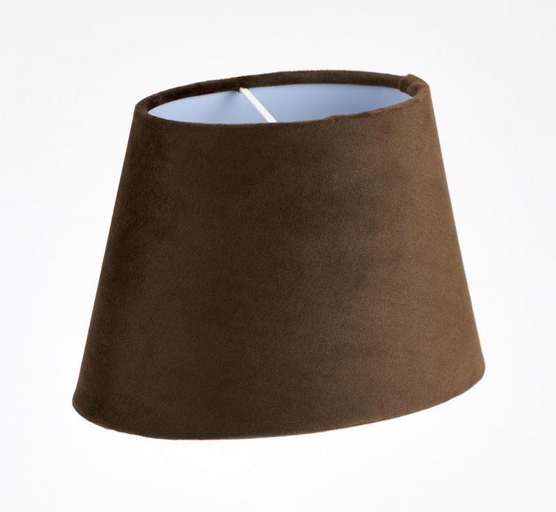 Lampeskjerm Savoy Oval Brun 23 cm