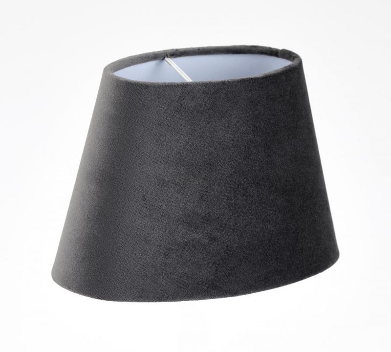 Lampeskjerm Savoy Oval Grå 23 cm