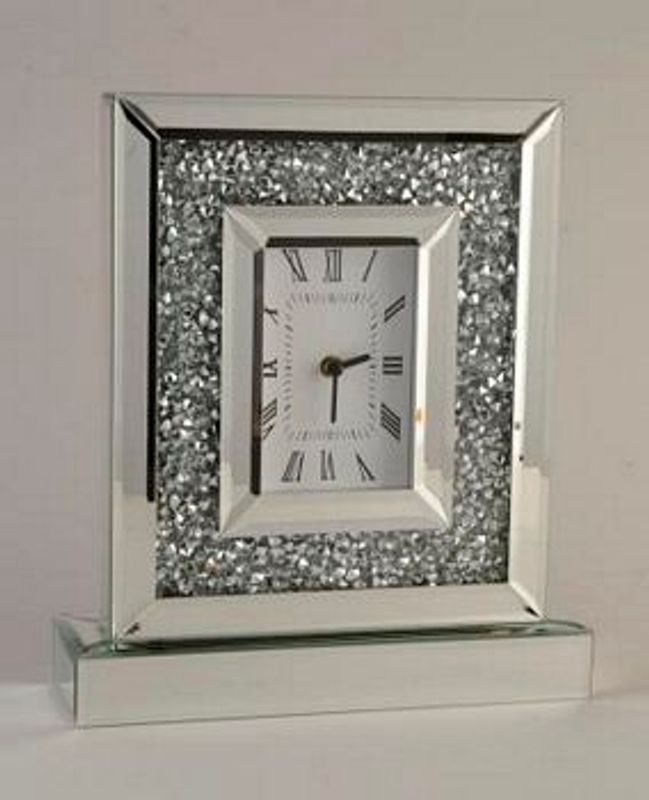Bord klokke m/krystaller, 32 x 10 x 36 cm