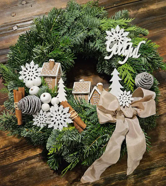 Kongle på stikk hvitvasket  H 4 cm