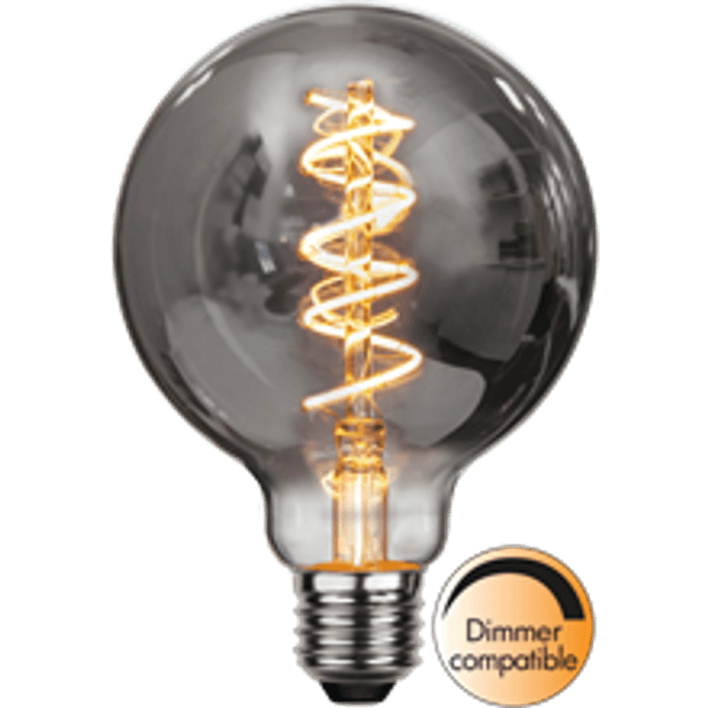 Decoration Globe 95mm smoked E27