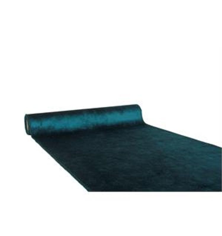Bordløper Fløyel Petrol 40x140 cm