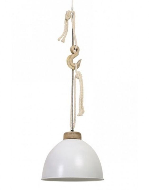 Taklampe 40x42 cm Melissa Hvit tre natural