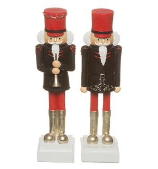 Hovedbilde Tinnsoldat sort/rød H 20 cm
