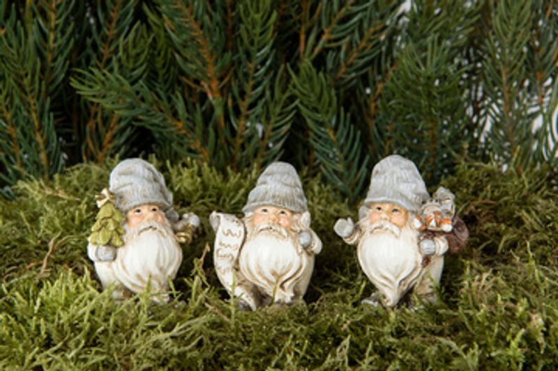 Julenisse på pinne m/juletre 6 cm