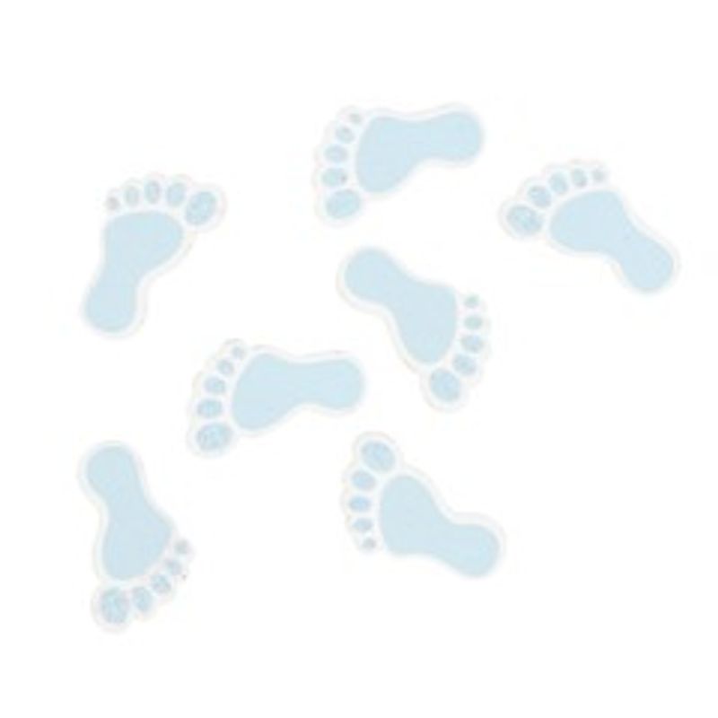 Baby føtter blå m/limputer 24 stk pr pk.