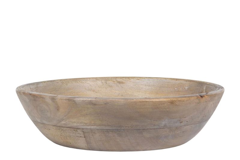 Skål antikk tre 30x8 cm