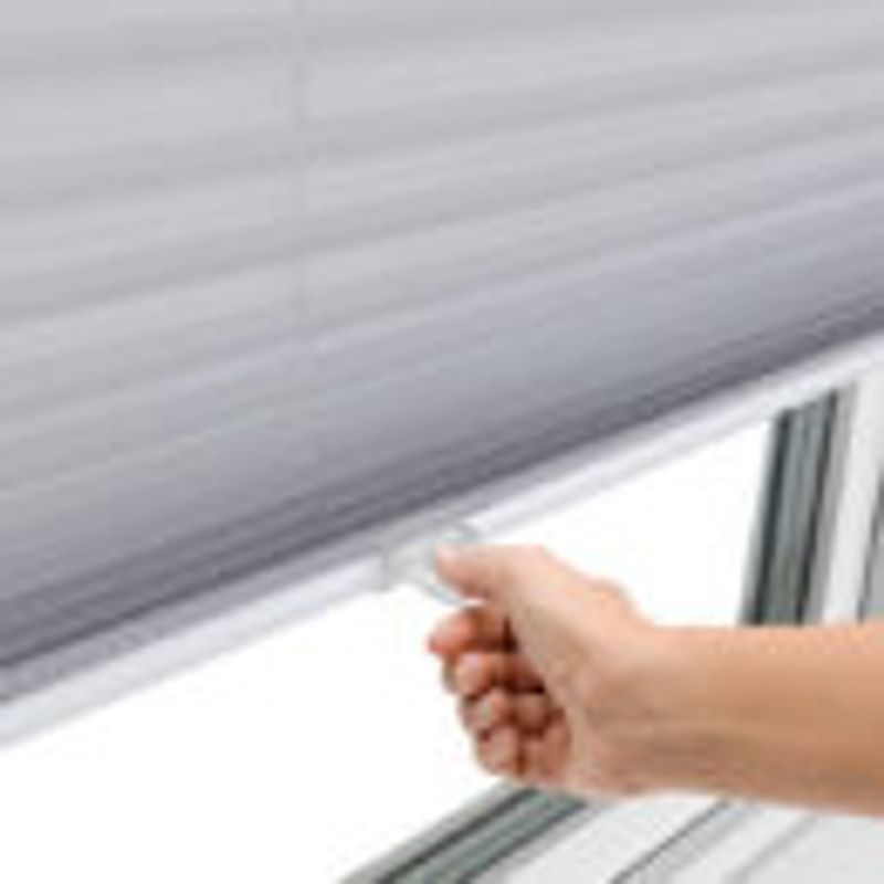 Rullgardin/Plissegardin hvit 80x160 cm Lysdempende