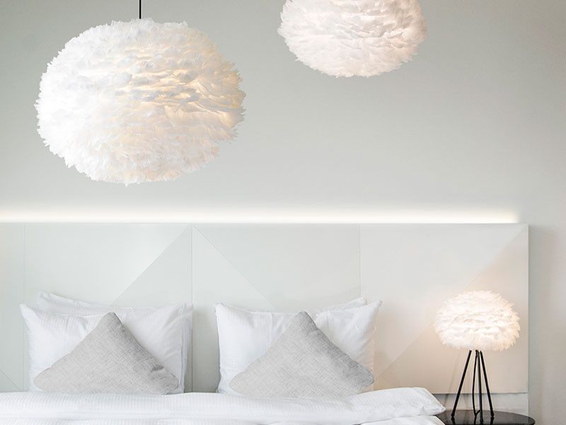Fjærlampe Vita Eos hvit Xstor Ø 75 cm