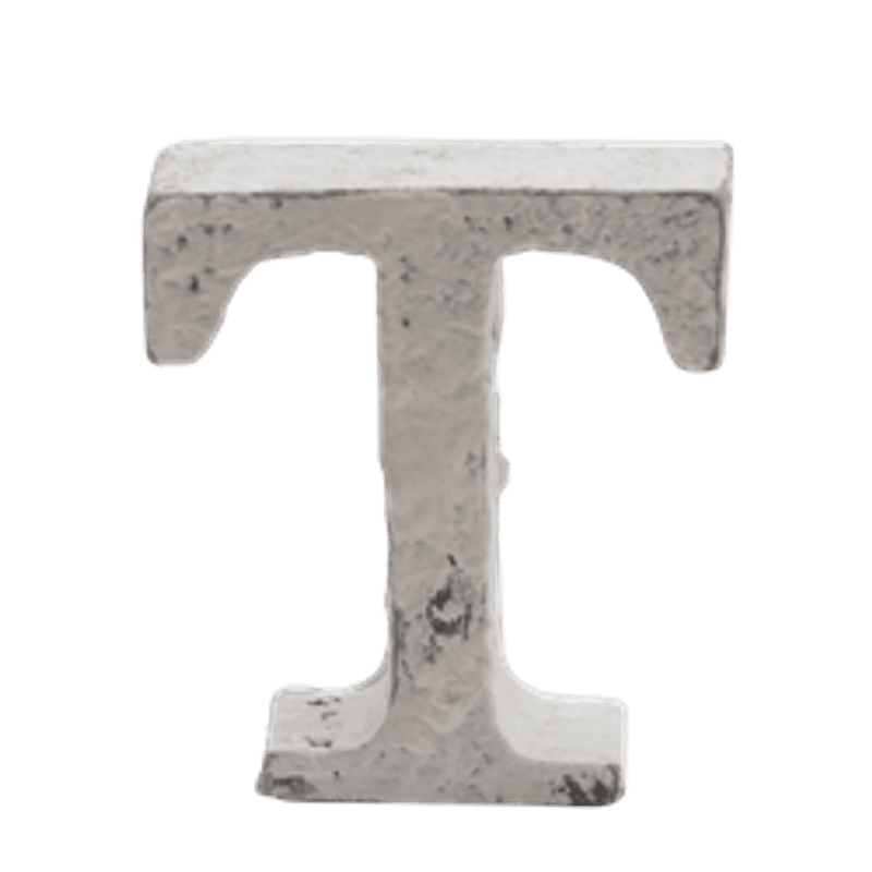 Trebokstav T hvit 6cm
