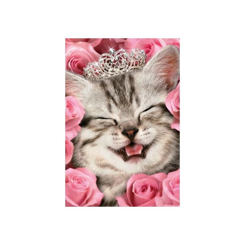 Kort katt m tiara 
