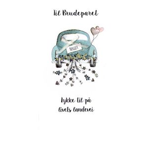 Hovedbilde Kort bryllup håndlaget ...