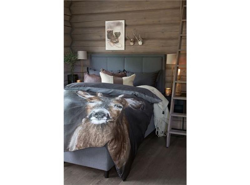 NordicWild Rådyr sengesett 140x200/50x70 Grå