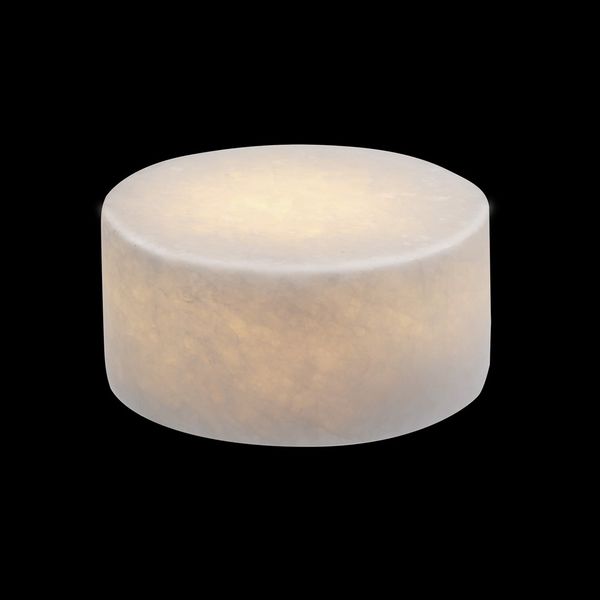 Marble oppladbar bordlys i ekte marmor Hvit Liten