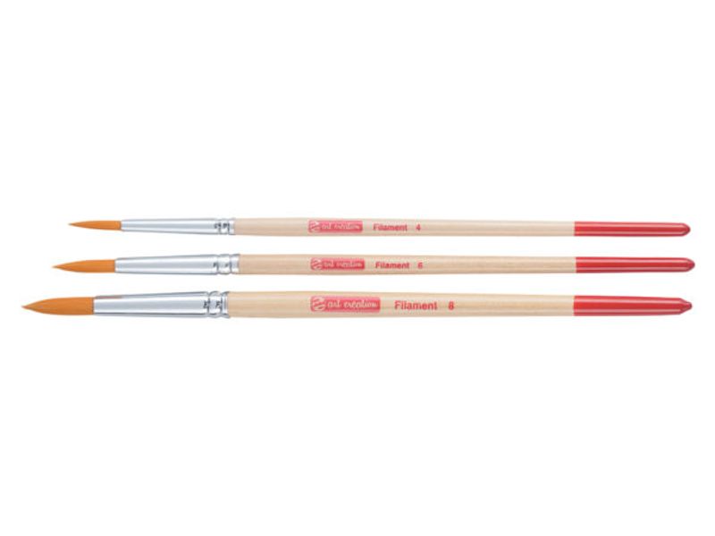 Art Creation Penselsett  Polyester Rund 4-6-8