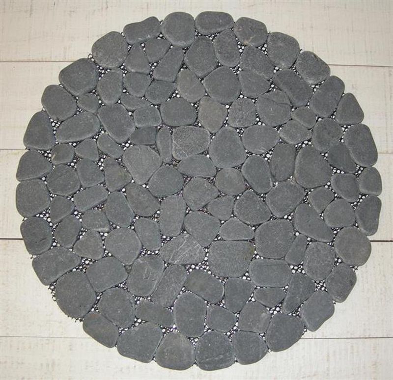 Marmorduk Sort Ø 35 cm