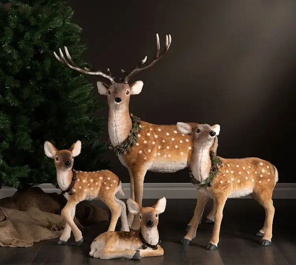 Rådyr med bjelle liggende 40x16x58 