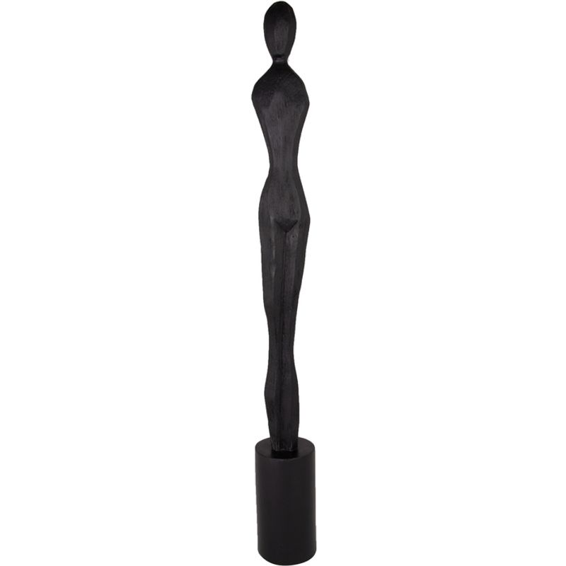 Figurd sort 9,5x9,5x90 cm