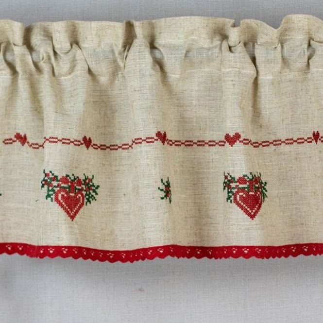 Hovedbilde Gardinkappe Julehjerte 30 cm
