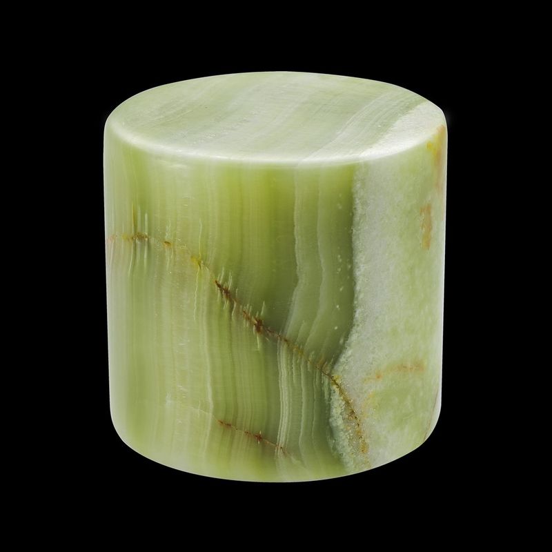 Marble oppladbar bordlys i ekte marmor Jade grønn Stor