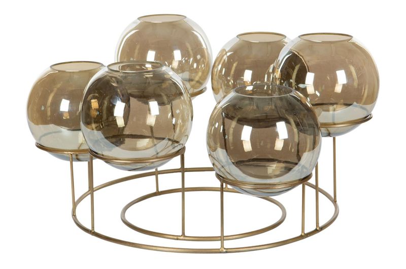 Lysestake Glass Globe Champagne Ø53x30cm