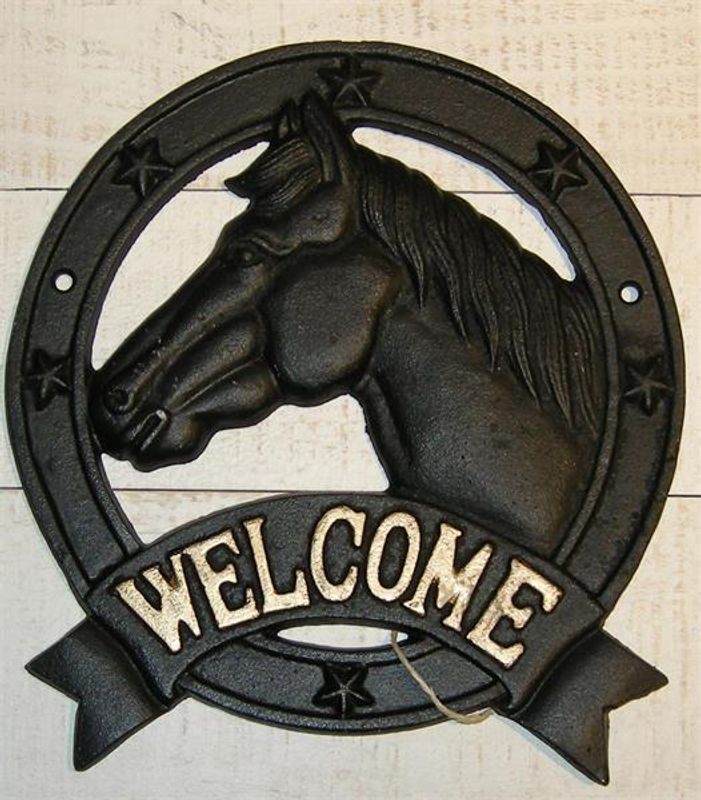 Welcome Hest sort smijern Ø 20 cm