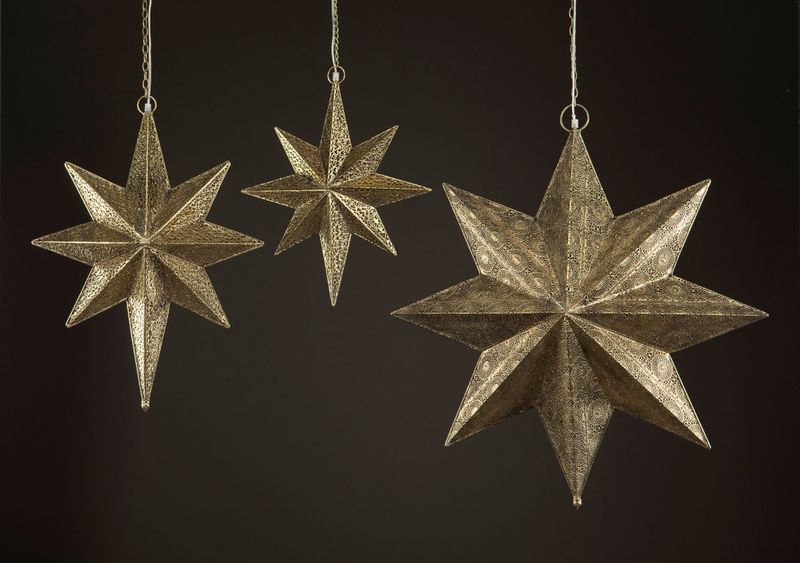 Adventstjerne messing 68x52x17 cm