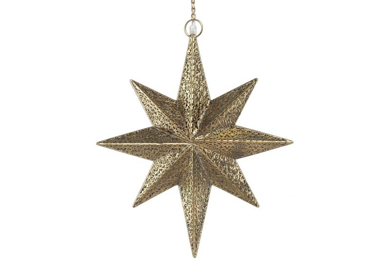 Adventstjerne messing 68x52x17 cm