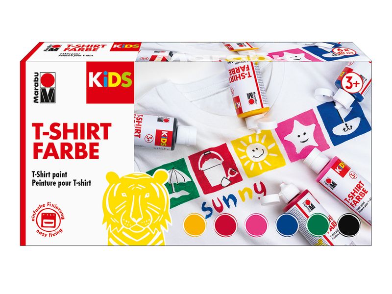 Marabu KIDS T-Shirt Paint  Sett med 6 farger