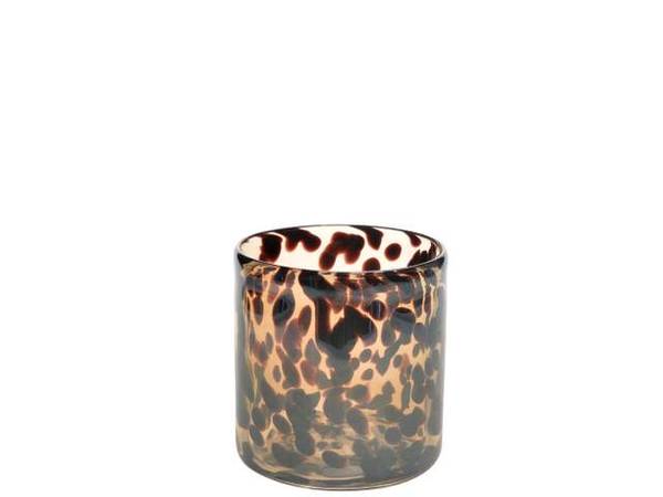 Lyslykt D10H10 cm speckled brown