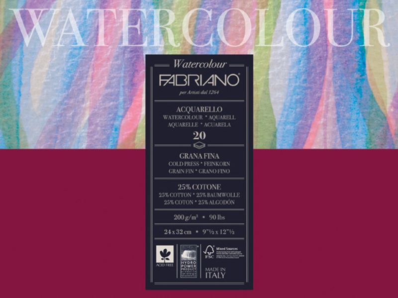 Fabriano Watercolour 200g GF 30X40cm