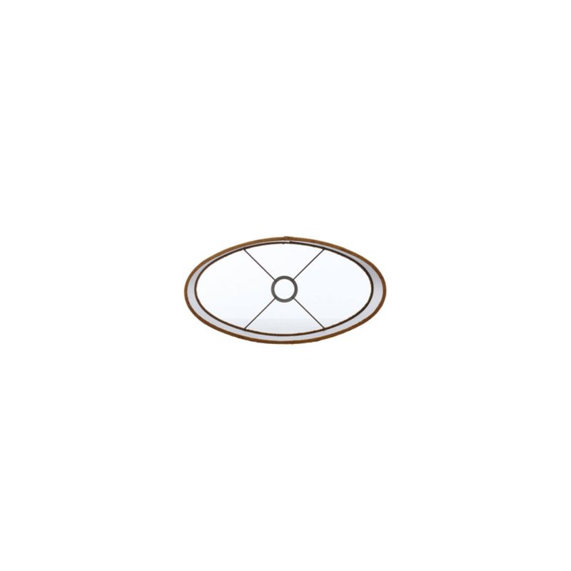 Lampeskjerm oval straight slim 30-15-25 cm GEMSTONE gold