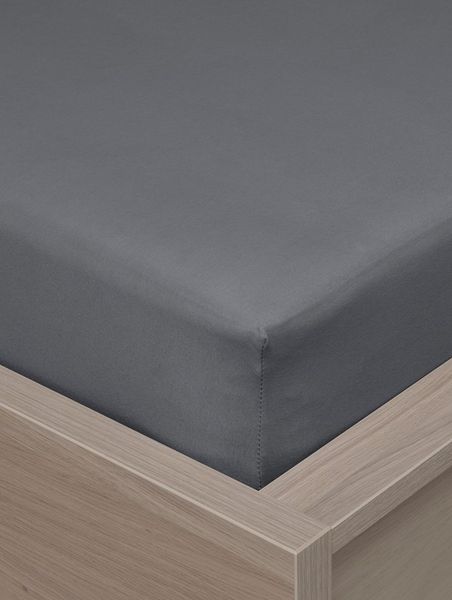 Jerseylaken Mørk grå 180x200/30 cm