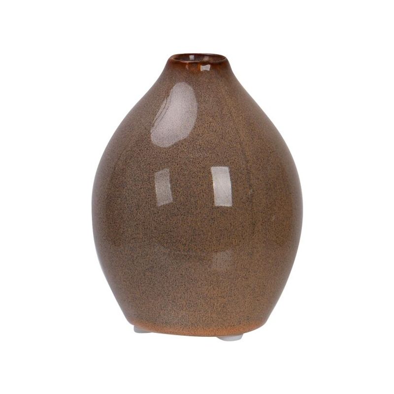 Vase Brun 8x8x11 Keramikk